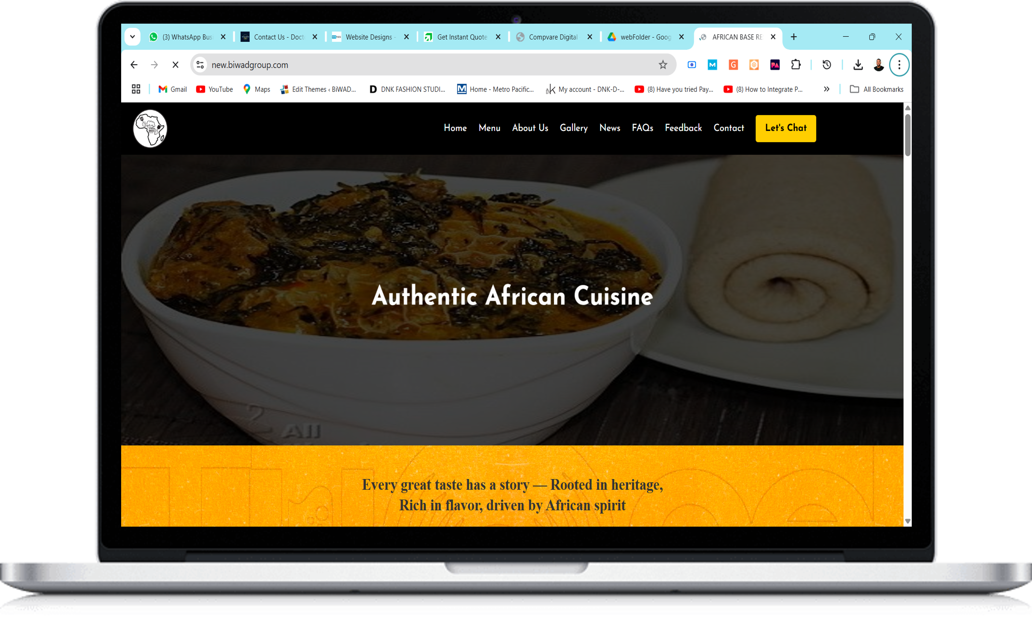 Aricanbase Restaurant Food Web App